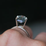 3.17CT MADAGASCAR EMERALD CUT SAPPHIRE, PARTI MINT GREEN YELLOW BLUE, 10.54X6.86X4.51MM