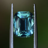 4.09CT ELONGATED CUSHION MADAGASCAR SAPPHIRE, MEDIUM TEAL GREEN, 10.28X8.09X5.01MM - APPRAISED STONE