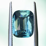 4.09CT ELONGATED CUSHION MADAGASCAR SAPPHIRE, MEDIUM TEAL GREEN, 10.28X8.09X5.01MM - APPRAISED STONE