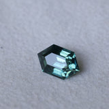 2.74CT MADAGASCAR ELONGATED HEXAGON SAPPHIRE, DEEP TEAL BLUE GREEN, 10.8X6.7X5.1MM