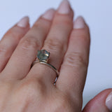 1.70CT MADAGASCAR ELONGATED HEXAGON SAPPHIRE, OPALESCENT SMOKY GREY GOLDEN, 9.4X6.6X3.7MM