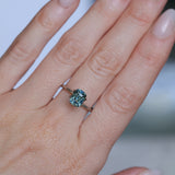 2.04CT ELONGATED CUSHION MADAGASCAR SAPPHIRE, PARTI LIGHT TEAL, UNTREATED, 7.6X5.6X4.7MM
