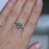 2.04CT ELONGATED CUSHION MADAGASCAR SAPPHIRE, PARTI LIGHT TEAL, UNTREATED, 7.6X5.6X4.7MM