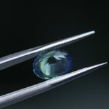 2.05CT OVAL MADAGASCAR SAPPHIRE, TEAL GREEN, UNTREATED, 8.23X6.51X4.79MM