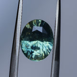 2.05CT OVAL MADAGASCAR SAPPHIRE, TEAL GREEN, UNTREATED, 8.23X6.51X4.79MM