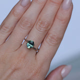 2.05CT OVAL MADAGASCAR SAPPHIRE, TEAL GREEN, UNTREATED, 8.23X6.51X4.79MM