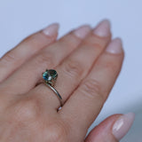 2.05CT OVAL MADAGASCAR SAPPHIRE, TEAL GREEN, UNTREATED, 8.23X6.51X4.79MM