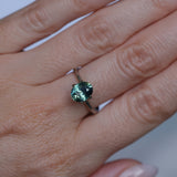 2.05CT OVAL MADAGASCAR SAPPHIRE, TEAL GREEN, UNTREATED, 8.23X6.51X4.79MM