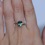 2.05CT OVAL MADAGASCAR SAPPHIRE, TEAL GREEN, UNTREATED, 8.23X6.51X4.79MM