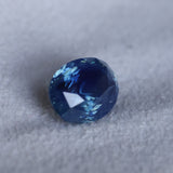 4.04CT OVAL MADAGASCAR SAPPHIRE, MEDIUM TEAL BLUE PARTI, UNTREATED, 10.6X7.8X6.1MM