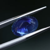 4.04CT OVAL MADAGASCAR SAPPHIRE, MEDIUM TEAL BLUE PARTI, UNTREATED, 10.6X7.8X6.1MM