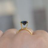 2.40CT FANCY ROUND AUSTRALIAN SAPPHIRE, DEEP TEAL BLUE, 7.74X7.72X5.16MM