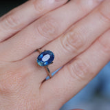 4.04CT OVAL MADAGASCAR SAPPHIRE, MEDIUM TEAL BLUE PARTI, UNTREATED, 10.6X7.8X6.1MM