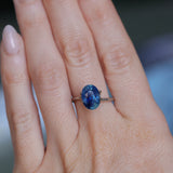 4.04CT OVAL MADAGASCAR SAPPHIRE, MEDIUM TEAL BLUE PARTI, UNTREATED, 10.6X7.8X6.1MM