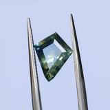 1.49CT MADAGASCAR KITE SAPPHIRE, PARTI GREEN BLUE YELLOW, UNTREATED, 9.65X7.7X4.01MM