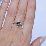 1.49CT MADAGASCAR KITE SAPPHIRE, PARTI GREEN BLUE YELLOW, UNTREATED, 9.65X7.7X4.01MM