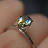 1.52CT OVAL NIGERIAN SAPPHIRE, PARTI YELLOW BLUE GREEN, 7.77X6.07MM, UNTREATED