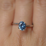 1.48CT PRECISION CUT OVAL MONTANA SAPPHIRE, PERIWINKLE PURPLE BLUE, UNTREATED