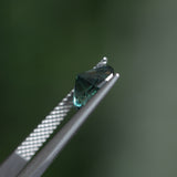 1.64CT PRECISION CUT OVAL MONTANA SAPPHIRE, MEDIUM-DEEP TEAL PARTI, 7.9X5.9MM