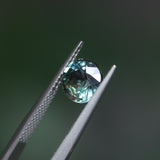 1.61CT ROUND MADAGASCAR SAPPHIRE, COLOR CHANGE TEAL, 7.04X6.97X4.31MM, UNTREATED
