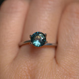 1.61CT ROUND MADAGASCAR SAPPHIRE, COLOR CHANGE TEAL, 7.04X6.97X4.31MM, UNTREATED