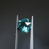 2.34CT MADAGASCAR OCTAGON SAPPHIRE, DEEP TEAL, 8.65X7.99X4.90MM