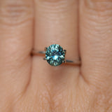 1.51CT PRECISION CUT OVAL MONTANA SAPPHIRE, MEDIUM TEAL BLUE GREEN, 7X6MM