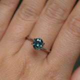 1.51CT PRECISION CUT OVAL MONTANA SAPPHIRE, MEDIUM TEAL BLUE GREEN, 7X6MM