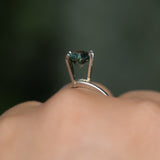1.51CT PRECISION CUT OVAL MONTANA SAPPHIRE, MEDIUM TEAL BLUE GREEN, 7X6MM