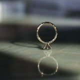 2.10ct Round Parti Blue Montana Sapphire Six Prong Evergreen Carved Solitaire in 14k Yellow Gold