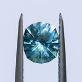 1.40CT PRECISION CUT FANCY CUSHION MONTANA SAPPHIRE, MEDIUM TEAL BLUE, 6.93X5.95X4.32MM