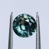 1.61CT ROUND MADAGASCAR SAPPHIRE, COLOR CHANGE TEAL, 7.04X6.97X4.31MM, UNTREATED