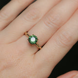 1.72ct Round Deep Green Sapphire Four Prong Evergreen Solitaire in 14k Yellow Gold