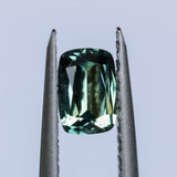 0.60CT ELONGATED "SCISSOR" CUSHION AUSTRALIAN SAPPHIRE, PARTI YELLOW BLUE GREEN, 5.7X3.8X2.2M