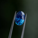 2.74CT OVAL MADAGASCAR SAPPHIRE, ROYAL BLUE WITH TEAL, UNTREATED, 9.5X6.7X5.1MM