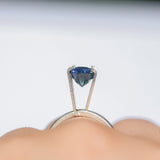 2.74CT OVAL MADAGASCAR SAPPHIRE, ROYAL BLUE WITH TEAL, UNTREATED, 9.5X6.7X5.1MM