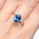 2.74CT OVAL MADAGASCAR SAPPHIRE, ROYAL BLUE WITH TEAL, UNTREATED, 9.5X6.7X5.1MM