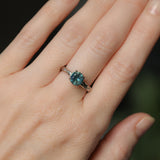 1.39ct Silky Umba Sapphire Four Prong Evergreen Solitaire in Platinum