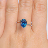 2.74CT OVAL MADAGASCAR SAPPHIRE, ROYAL BLUE WITH TEAL, UNTREATED, 9.5X6.7X5.1MM