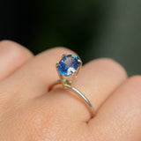 2.74CT OVAL MADAGASCAR SAPPHIRE, ROYAL BLUE WITH TEAL, UNTREATED, 9.5X6.7X5.1MM