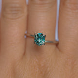 1.30CT PRECISION CUT OVAL MONTANA SAPPHIRE, CARIBBEAN TEAL, 6.8X5.6X4.2MM