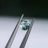 0.95CT ROUND MONTANA SAPPHIRE, TEAL BLUE GREEN AND YELLOW, 5.7X3.8MM