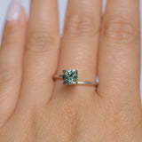 0.95CT ROUND MONTANA SAPPHIRE, TEAL BLUE GREEN AND YELLOW, 5.7X3.8MM
