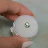 1.06CT ROUND MONTANA SAPPHIRE, LIGHT PARTI YELLOW BLUE, UNTREATED, 6.1X4MM
