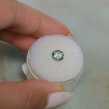 1.06CT ROUND MONTANA SAPPHIRE, LIGHT PARTI YELLOW BLUE, UNTREATED, 6.1X4MM