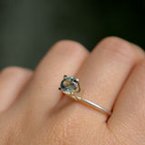 1.06CT ROUND MONTANA SAPPHIRE, LIGHT PARTI YELLOW BLUE, UNTREATED, 6.1X4MM