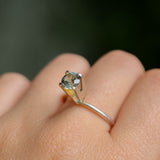 1.06CT ROUND MONTANA SAPPHIRE, LIGHT PARTI YELLOW BLUE, UNTREATED, 6.1X4MM