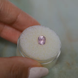 1.00CT PRECISION CUT OVAL MONTANA SAPPHIRE, FLORAL PINK AND PURPLE, 6.3X5.3X3.9MM, UNTREATED