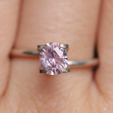 1.00CT PRECISION CUT OVAL MONTANA SAPPHIRE, FLORAL PINK AND PURPLE, 6.3X5.3X3.9MM, UNTREATED