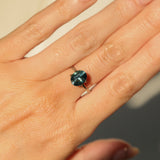2.61CT OVAL MADAGASCAR SAPPHIRE, LIGHT TEAL BLUE GREEN, UNTREATED, 8.7X7.1X5MM